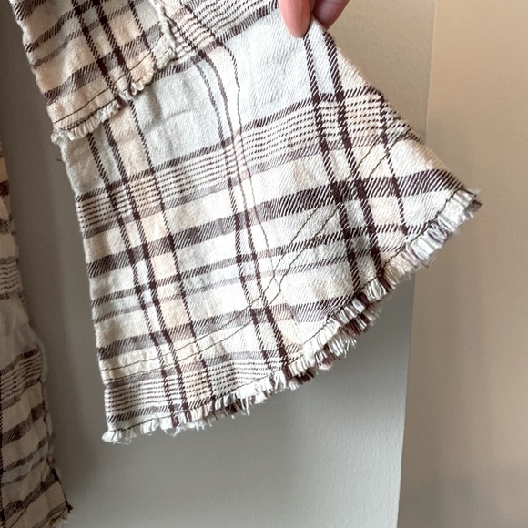 Free People Mary Anne Plaid Buttondown Shirt/Tunic Dress - Picture 7 of 13